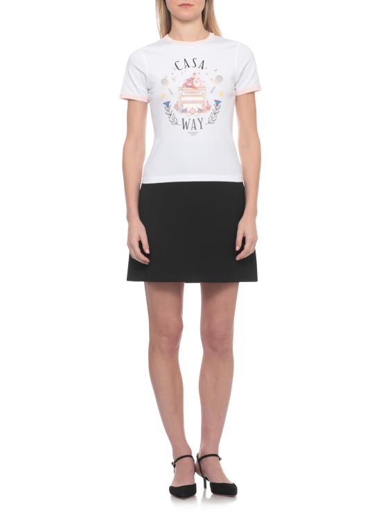 26FW 카사블랑카 반팔 티셔츠 WPF26JTS04901 WHITE PIMA - CASABLANCA