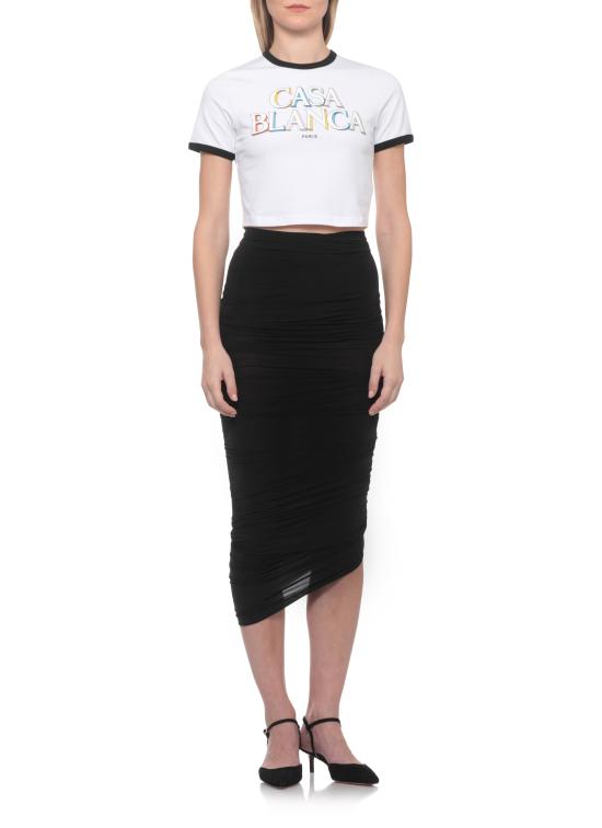 26FW 카사블랑카 반팔 티셔츠 WPF26JTS01002 PIMA JERSEY White - CASABLANCA