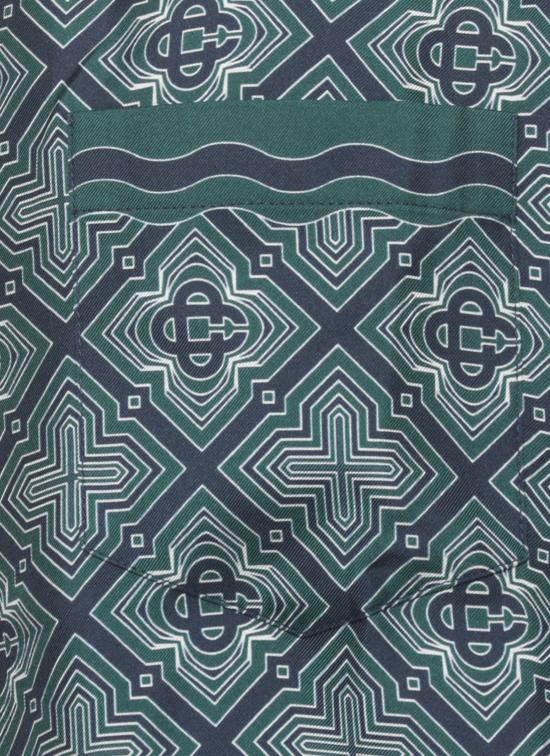 26FW 카사블랑카 반팔 셔츠 MPF26SH00308 SILK TWILL Green - CASABLANCA