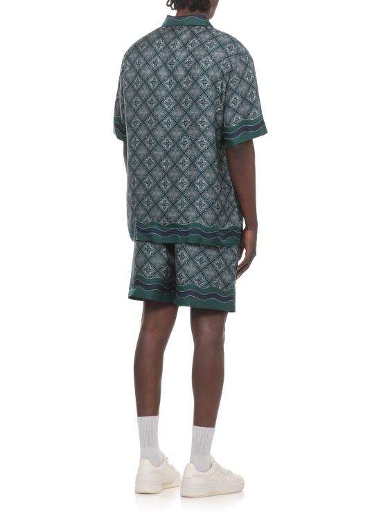 26FW 카사블랑카 반팔 셔츠 MPF26SH00308 SILK TWILL Green - CASABLANCA