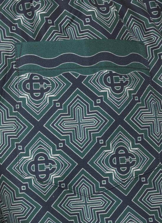 26FW 카사블랑카 숏팬츠 MPF26TR39907 SILK TWILL Green - CASABLANCA