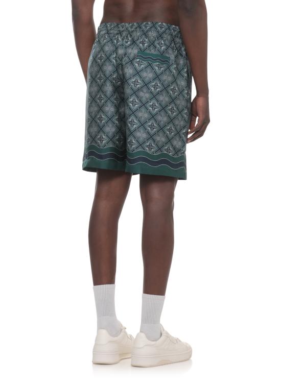 26FW 카사블랑카 숏팬츠 MPF26TR39907 SILK TWILL Green - CASABLANCA