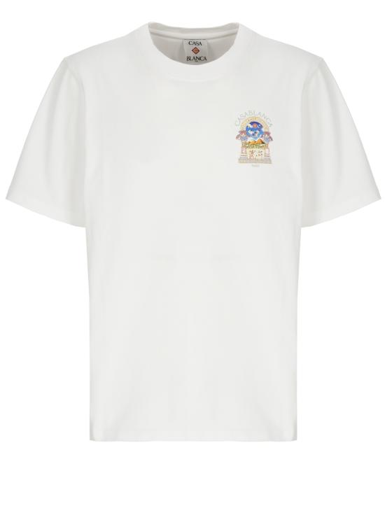 26FW 카사블랑카 반팔 티셔츠 MPF26JTS00108 WHITE JERSEY