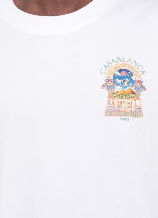 26FW 카사블랑카 반팔 티셔츠 MPF26JTS00108 WHITE JERSEY - CASABLANCA