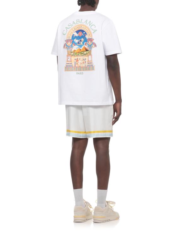 26FW 카사블랑카 반팔 티셔츠 MPF26JTS00108 WHITE JERSEY - CASABLANCA