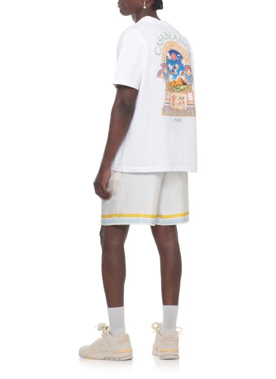 26FW 카사블랑카 반팔 티셔츠 MPF26JTS00108 WHITE JERSEY - CASABLANCA