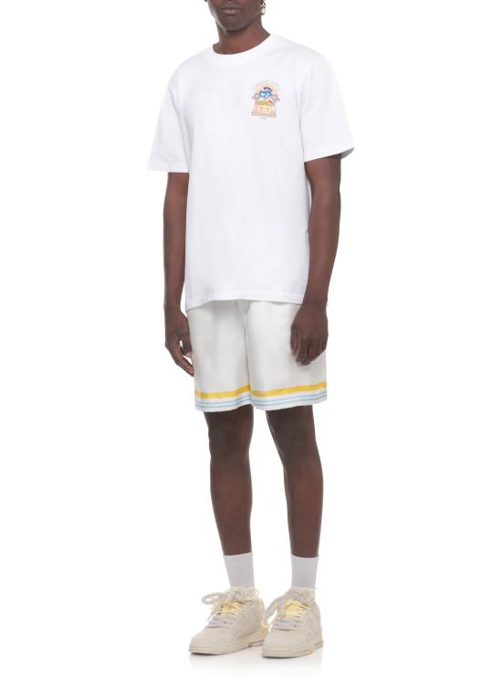 26FW 카사블랑카 반팔 티셔츠 MPF26JTS00108 WHITE JERSEY - CASABLANCA