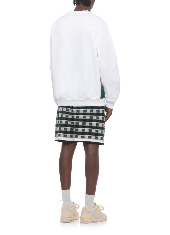 26FW 카사블랑카 긴팔 티셔츠 MPF26JTP29303 WHITE GREEN LOOPBACK - CASABLANCA