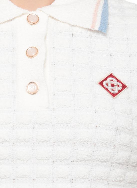 26FW 카사블랑카 폴로 티셔츠 WPF26KW101701 COTTON BLEND White - CASABLANCA