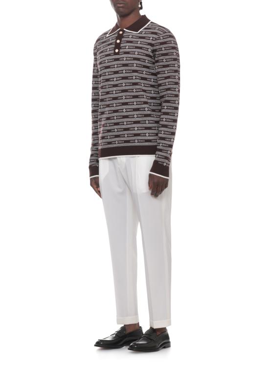 26FW 카사블랑카 폴로 티셔츠 MPF26KW72901 MERINO Brown - CASABLANCA