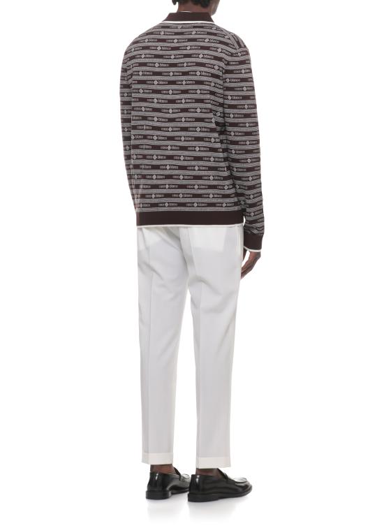 26FW 카사블랑카 폴로 티셔츠 MPF26KW72901 MERINO Brown - CASABLANCA