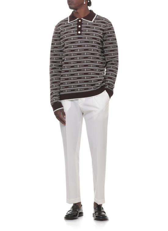 26FW 카사블랑카 폴로 티셔츠 MPF26KW72901 MERINO Brown - CASABLANCA