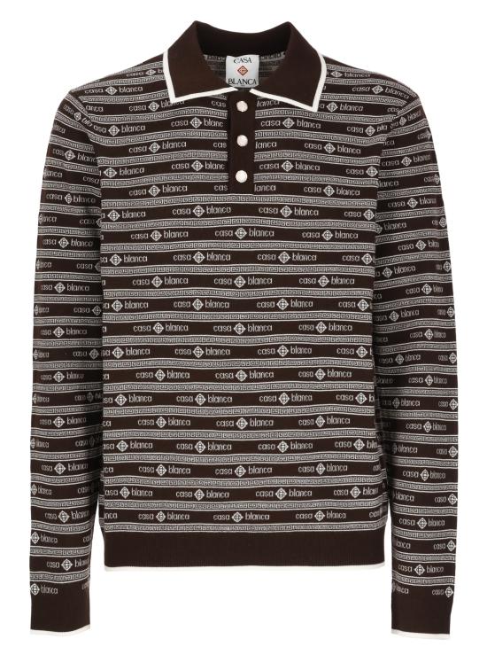26FW 카사블랑카 폴로 티셔츠 MPF26KW72901 MERINO Brown