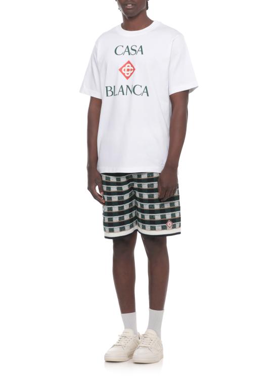 26FW 카사블랑카 반팔 티셔츠 MPF26JTS00120 WHITE JERSEY - CASABLANCA