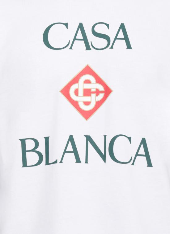 26FW 카사블랑카 반팔 티셔츠 MPF26JTS00120 WHITE JERSEY - CASABLANCA