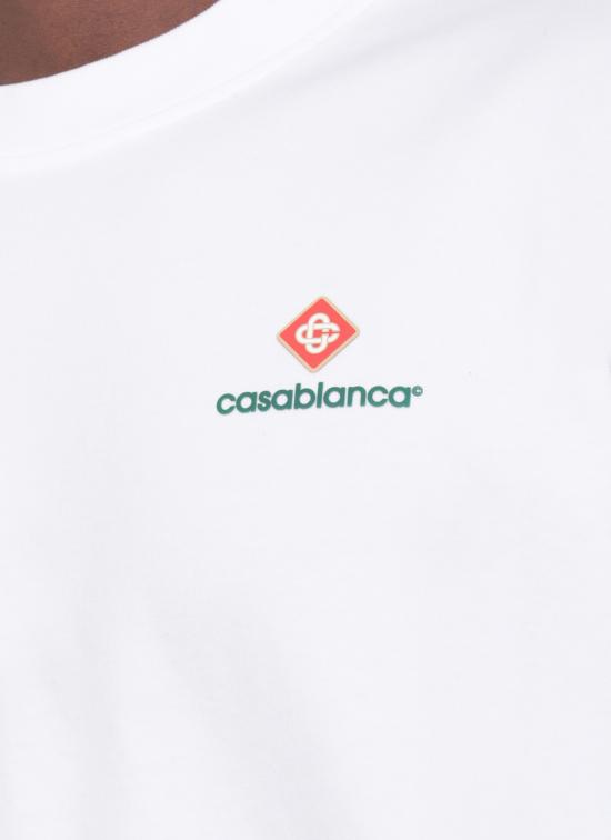 26FW 카사블랑카 반팔 티셔츠 MPF26JTS00111 WHITE JERSEY - CASABLANCA