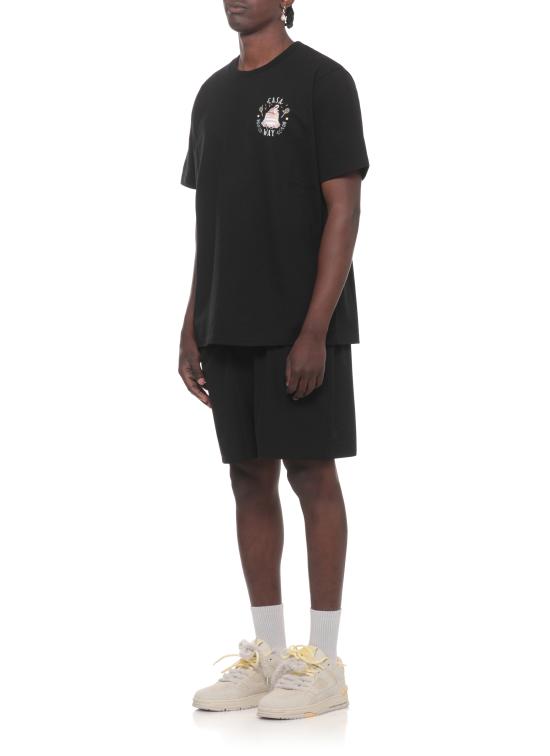 26FW 카사블랑카 반팔 티셔츠 MPF26JTS00117 BLACK JERSEY - CASABLANCA
