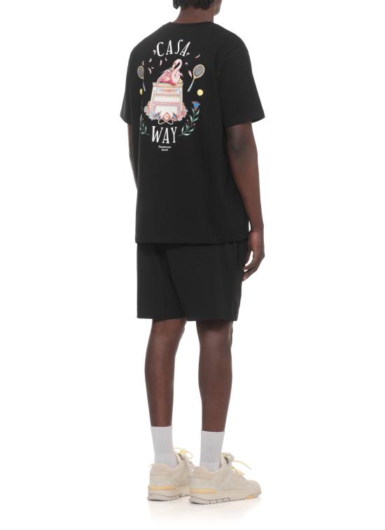 26FW 카사블랑카 반팔 티셔츠 MPF26JTS00117 BLACK JERSEY - CASABLANCA