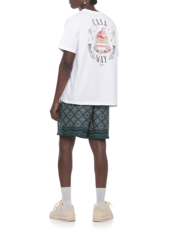 26FW 카사블랑카 반팔 티셔츠 MPF26JTS00105 WHITE JERSEY - CASABLANCA
