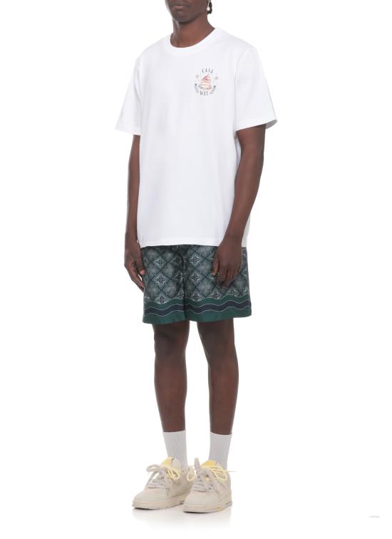 26FW 카사블랑카 반팔 티셔츠 MPF26JTS00105 WHITE JERSEY - CASABLANCA