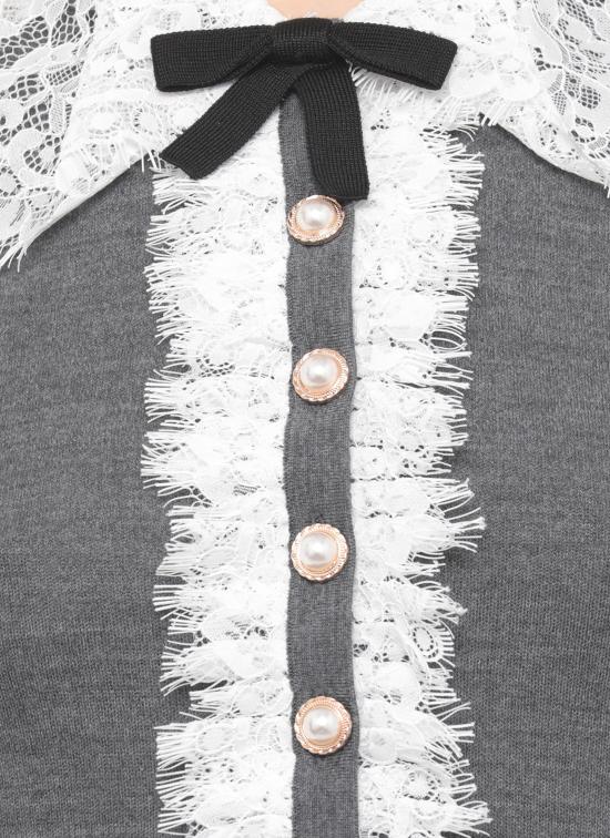 26FW 셀프 포트레이트 가디건 PF26134CGR GREY LACE COLLARGREY Grey - SELF PORTRAIT