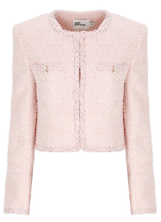 26FW 셀프 포트레이트 수트 자켓 PF26112JP PINK BOUCLE JACKETPINK Pink