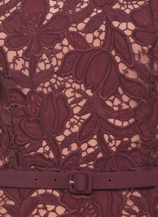 26FW 셀프 포트레이트 미디 원피스 PF26107MBU BURGUNDY LACE MIDIBURGUNDY PURPLE - SELF PORTRAIT
