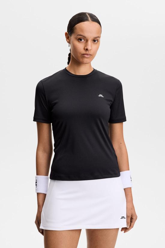 26SS 제이린드버그 반팔 티셔츠 RWJT14829 9999 BLACK DOM - J LINDEBERG