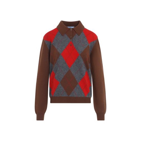 26FW 프라다 스웨터 P24G3PSOOO 6519 F0CQJ TABACCO ARDESIA - PRADA