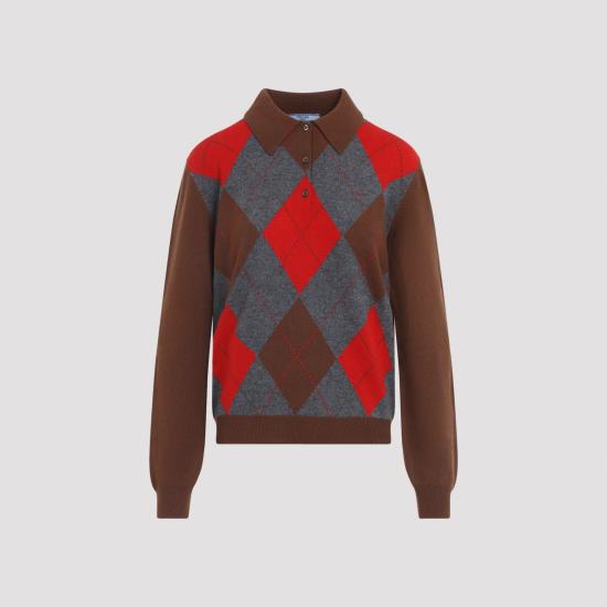 26FW 프라다 스웨터 P24G3PSOOO 6519 F0CQJ TABACCO ARDESIA - PRADA