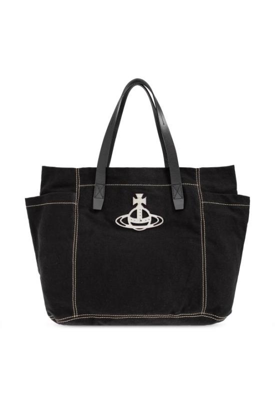 26SS 비비안웨스트우드 토트백 4D02000PU W01AY N401 BLACK DOM