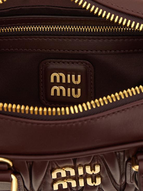 26FW 미우미우 아르카디 마테라쎄 나파 레더 백 5BB142VOONAN88F0007 Bordeaux - MIU MIU