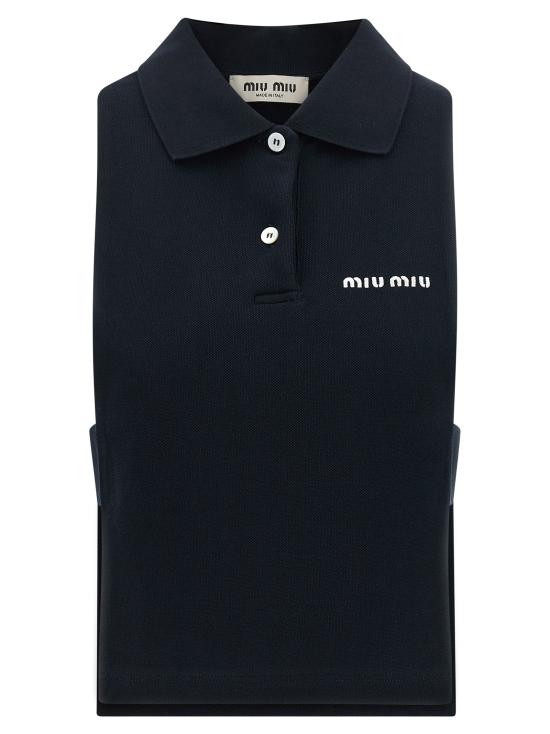 26FW 미우미우 폴로 티셔츠 MJT738SOOO14RWF0008 Blue