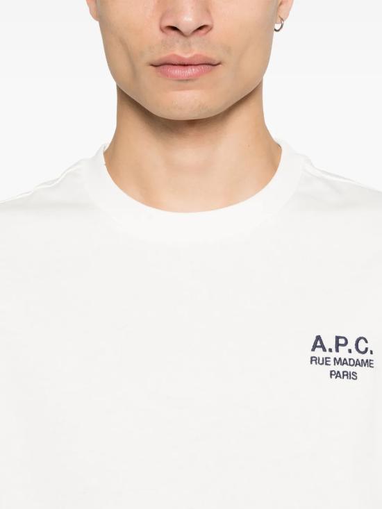 26FW 아페쎄 루 마담 스탠다드 티셔츠 COHBU M26388 TAE Blanc dark navy - A.P.C.