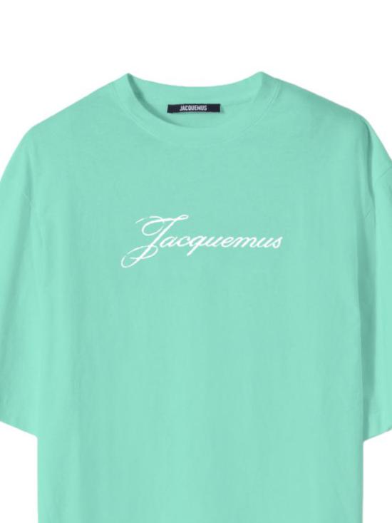 26SS 자크뮈스 로고 프린트 장식 티셔츠 TSM00639AJ00289 520 Mint green - JACQUEMUS