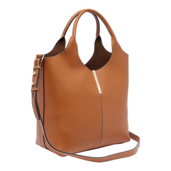 26FW 토즈 스몰 쇼핑백 XBWEBRF0200 UBL2L83 Brown - TODS