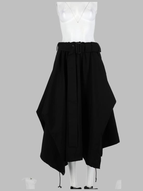 26FW 와이쓰리 미디 스커트 KS1336 BLACK