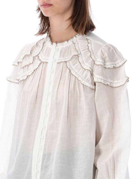 26FW 이자벨마랑에뚜왈 크리스타 블라우스 크리스타 블라우스 HT0681FBB3J04E 20WH - ISABEL MARANT ETOILE