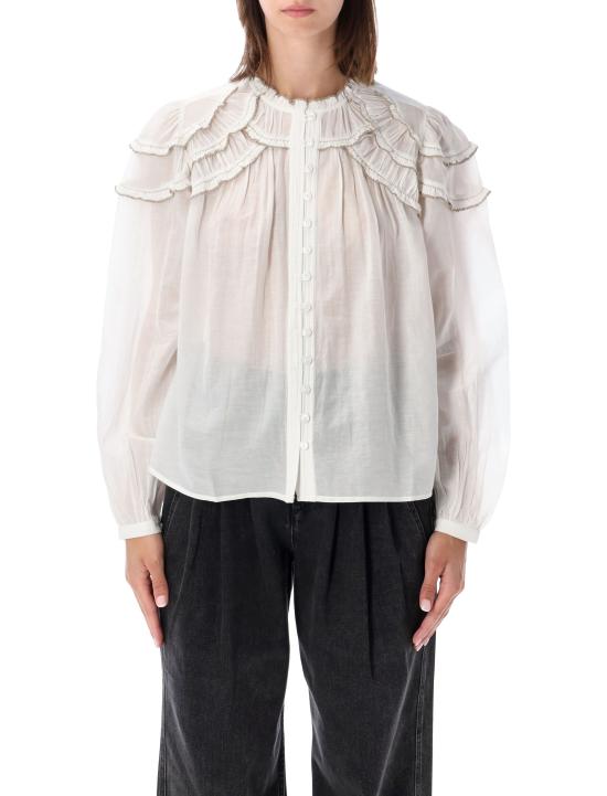 26FW 이자벨마랑에뚜왈 크리스타 블라우스 크리스타 블라우스 HT0681FBB3J04E 20WH - ISABEL MARANT ETOILE