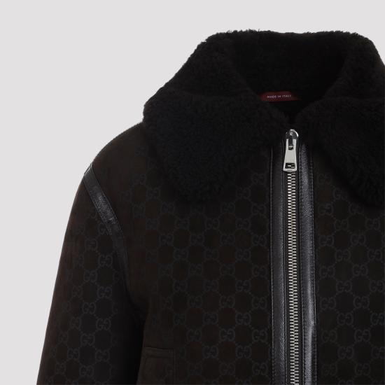 26FW 구찌 프린트 스웨이드 쉐어링 자켓 835526 XSAGB 2037 ESPRESSO - GUCCI