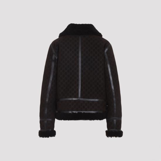 26FW 구찌 프린트 스웨이드 쉐어링 자켓 835526 XSAGB 2037 ESPRESSO - GUCCI
