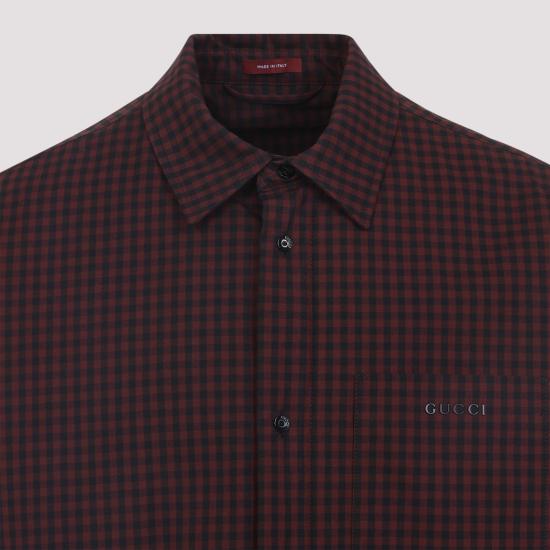 26FW 구찌 체크 깅엄 패딩 자켓 셔츠 836251 Z7ATD 5333 PURPLE BLACK - GUCCI