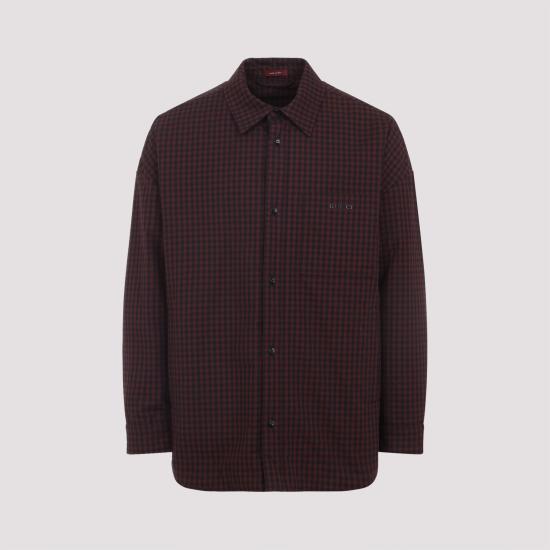 26FW 구찌 체크 깅엄 패딩 자켓 셔츠 836251 Z7ATD 5333 PURPLE BLACK