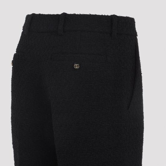 26FW 구찌 울 부클레 팬츠 837421 Z7ATM 1000 BLACK - GUCCI
