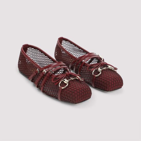 26FW 구찌 홀스빗 플랫 슈즈 835077 FAEQZ 6207 ROSSO ANCORA - GUCCI