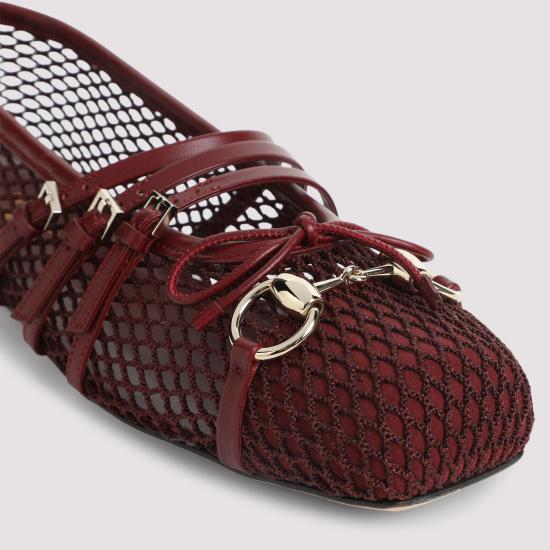 26FW 구찌 홀스빗 플랫 슈즈 835077 FAEQZ 6207 ROSSO ANCORA - GUCCI