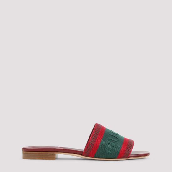 26FW 구찌 웹 슬라이드 샌들 816350 FAECG 6443 RED GREEN