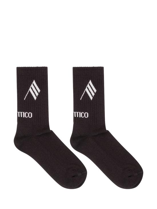 26FW 디 아티코 양말 261WAK00021CCC101AA 414 BLACK WHITE - THE ATTICO