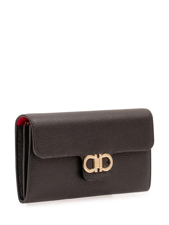 26FW 살바토레 페라가모 간치니 체인 장지갑 220981 785769 NERO FLAME RED - SALVATORE FERRAGAMO