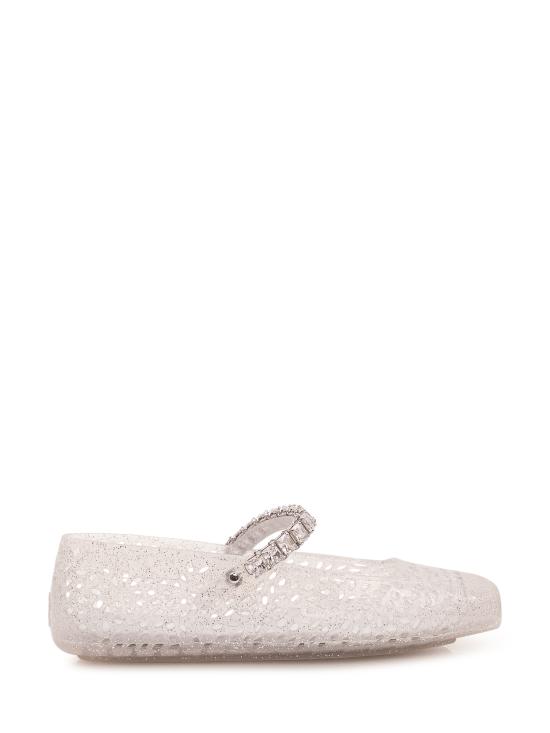 26FW 지미추 플랫 슈즈 J000176685 CLEARSILVER CLEAR SILVER MIX CRYSTAL